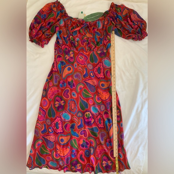 NWT FARM Rio Red Lisa Midi Dress - Fun Shapes Print - Size XL - Picture 7 of 11